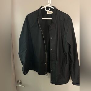 Taylor Stitch Bomber Jacket in Black Dry Wax Size 40
